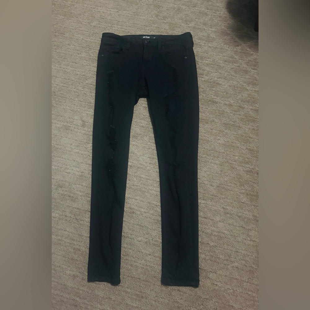 Black Distressed Skinny Jeans